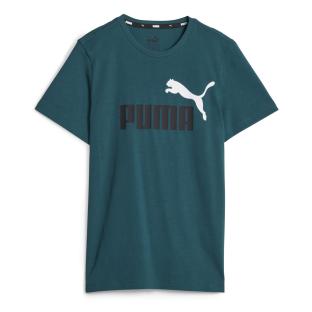 T-shirt Vert/Bleu Garçon Puma Ess+ 2 Col Logo pas cher
