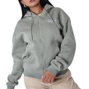 Sweat Zippé Vert Femme Project X Paris Signature pas cher