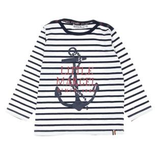 T-shirt Manches Longues Blanc Garçon Little Marcel LMEV0019 pas cher