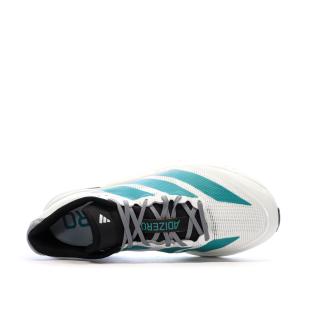 Baskets Blanches/Turquoises Adidas Adizero Boston 13 vue 0