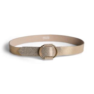 Ceinture Beige/Doré Femme Pieces Leather vue 0