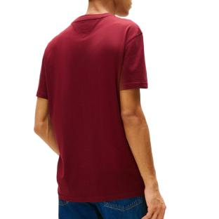 T-Shirt Bordeaux Homme Tommy Hilfiger Reg Linear vue 2
