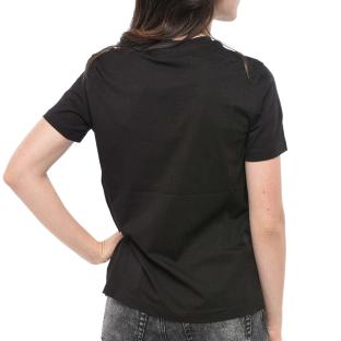 T-Shirt Noir Femme Diesel T-reg 53-d Maglietta vue 0