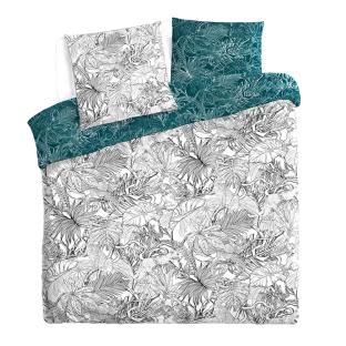 Parure de Lit Réversible Bleu/Gris Atmosphera Jungle 260x240 vue 2