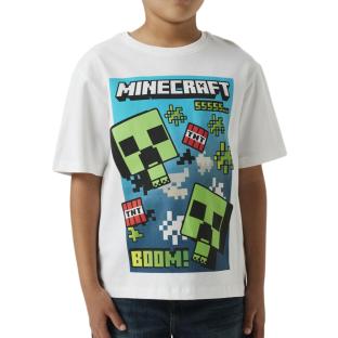 T-shirt Blanc Garçon Name it Minecraft vue 0