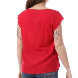 T-Shirt Rouge Femme Only Pelina vue 2