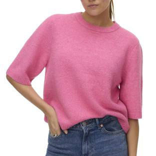 Pull Manches Courtes Rose Femme Vero Moda Boom vue 0