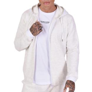 Sweat Zippé Blanc Homme Project X Paris 2230164 pas cher