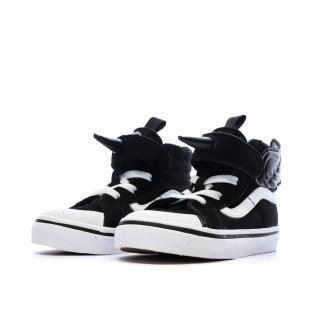Baskets Noires/Blanches Enfant Vans Flying Sk8-hi vue 6