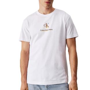 T-shirt Blanc Homme Calvin Klein Jeans Shadow pas cher