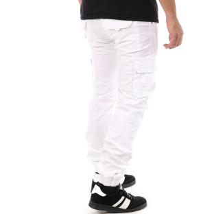 Pantalon Cargo Blanc Homme Paname Brothers Costa vue 2