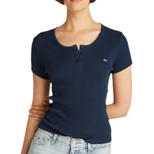 Débardeur Marine Femme Tommy Hilfiger Tjw Slim Button Tank pas cher