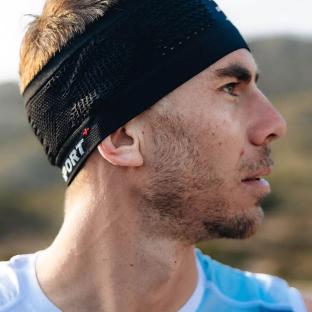 Bandeau de Sport Noir Mixte Compressport Headband vue 2