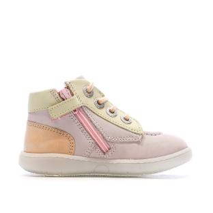 Baskets Rose Fille Kickers Kickiconic vue 0