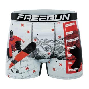 Boxer Gris/Rouge Garçon Freegun Montagne vue 0