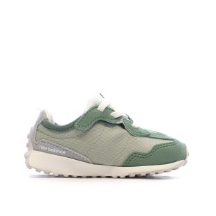 New Balance 327 Baskets Verte Garçon NW327CJ vue 2