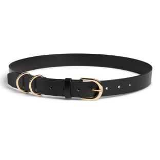 Ceinture Noire Femme Pieces Janni Leather vue 0