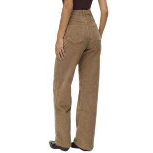 Pantalon Velours Beige Femme Vero Moda Tessa vue 2