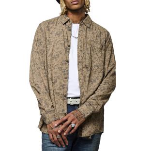 Chemise Marron à Motifs Homme Kaporal KEBU pas cher