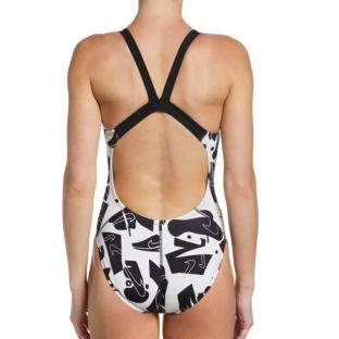 Maillot de bain Noire Femme Nike Fast Back vue 2