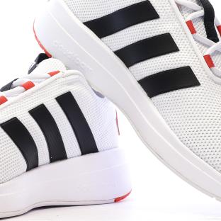 Baskets Blanches/Noires Garçon Adidas Racer vue 7