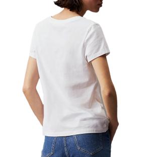 T-Shirt Blanc Femme Calvin Klein Jeans Essential bright vue 2