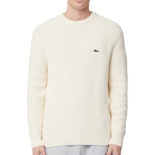 Pull Blanc Homme Lacoste Tricot AH0255 vue 0