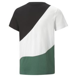 T-shirt Noir/Blanc/Vert Garçon Puma 674231-37 vue 2
