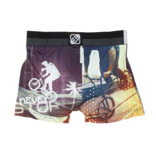 Boxer Noir/Violet à Imprimés Garçon Freegun NIN vue 2