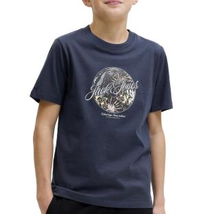 T-Shirt Marine Garçon Jack & Jones Nolulu vue 0