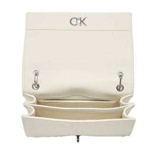 Sac à Main Ecru Femme Calvin Klein Jeans Ck Medium Conv Chain vue 3
