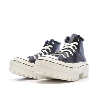 Baskets Noires Femme Converse Chuck Taylor All Star Lugged vue 6
