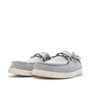 Chaussures Grises Clair Homme Hey Dude Wally Sport Mesh vue 6