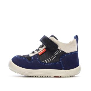 Baskets Hautes Marine Garçon Kickers Bottillon pas cher