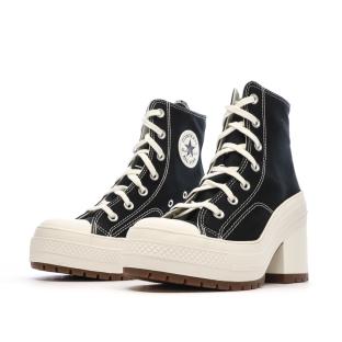 Baskets Noire/Blanche Femme Converse De Luxe Heel vue 6