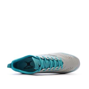 Chaussures de rugby Gris/Turquoise Homme Gilbert Cage vue 4