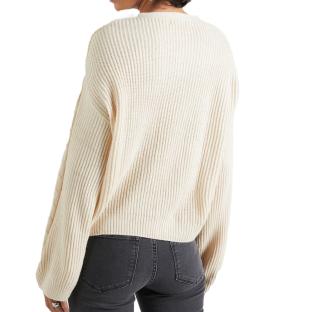 Pull Beige FemmeJDY Cable Cardigan vue 2