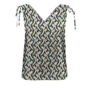 Top Vert/Multicolore Femme Only Ruching vue 0