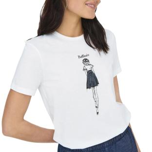 T-Shirt Blanc Femme JDY Michigan Life pas cher
