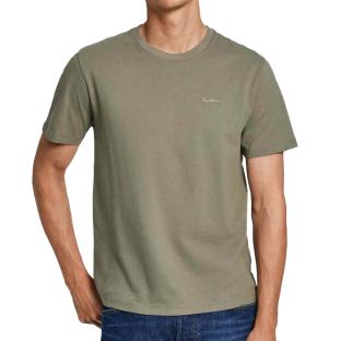 T-shirt Kaki Moyen Homme Pepe jeans Connor pas cher