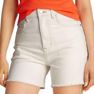 Short Ecru Femme Tommy Hilfiger Mom pas cher