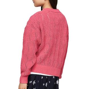 Pull Rose Fille Tommy Hilfiger Chenille vue 2