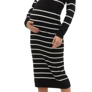 Jupe Noir/Blanc Femme Mamalicious Newsiv pas cher