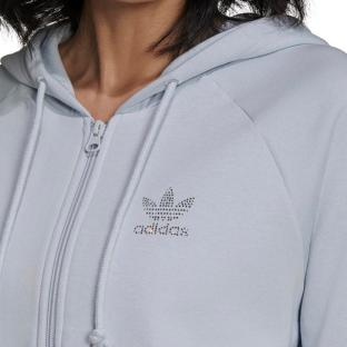 Veste de survêtement Bleu Femme Adidas Cropped Tt vue 3