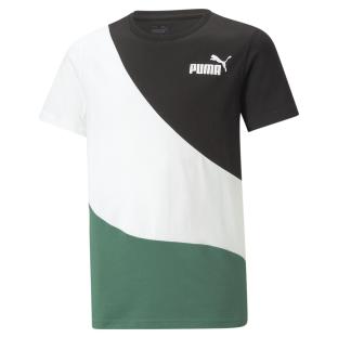 T-shirt Noir/Blanc/Vert Garçon Puma 674231-37 pas cher