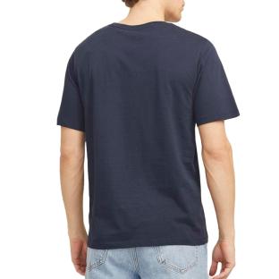T-Shirt Marine Homme Jack & Jones Cyber vue 2