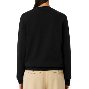 Sweat Noir Femme Lacoste Relaxed Fit Fleece Crew Neck vue 0