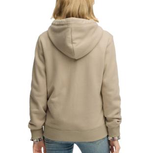 Sweat Taupe Femme Superdry Essential Logo Ziphood Hb vue 0