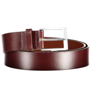 Ceinture Levi's Marron en Cuir avec Boucle Métallique Argentée vue 0