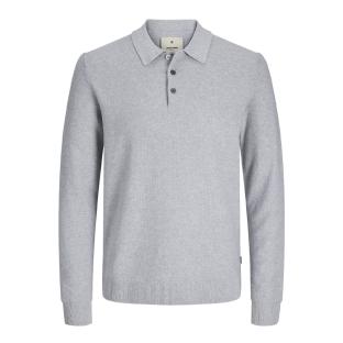Polo Manches Longues Gris Homme Jack & Jones Sandri pas cher
